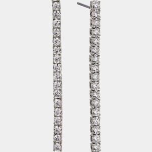 Nadri PERFECT TENNIS 2.5MM CZ LONG LINEAR EARRINGS