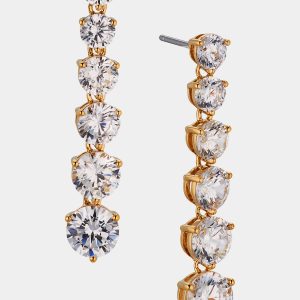 Nadri PERFECT TENNIS GRADUATED CZ MEDIUM LINEAR EARRINGS