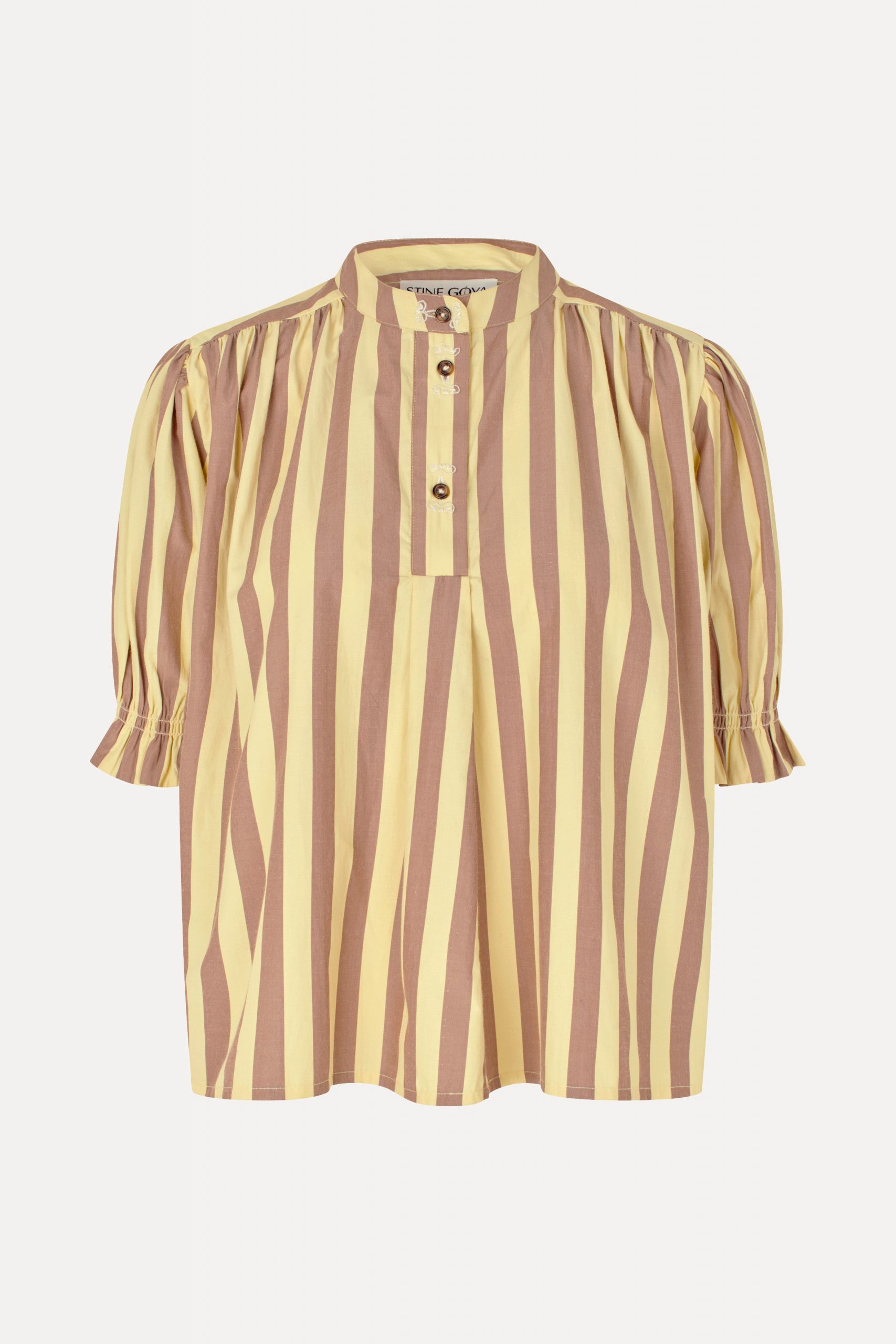 Stine Goya Smocked Gathered Top - Equestrian Sun