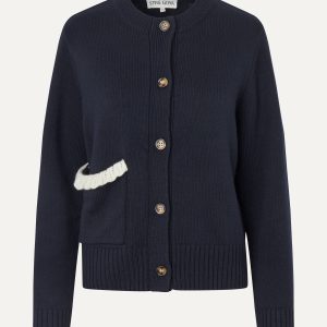 Stine Goya Crewneck Button-up Cardigan - Lucky Horse