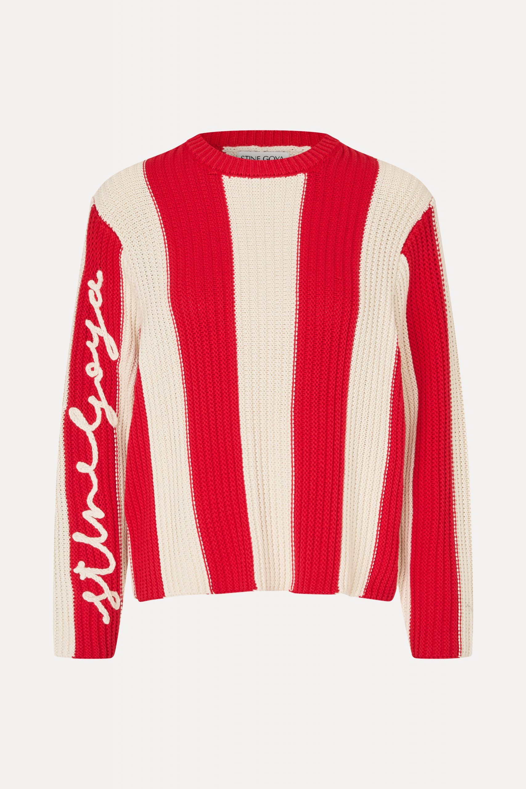 Stine Goya Boxy Motif Sweater - Equestrian Stripes