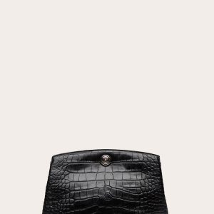 Little Liffner Pushlock Pouch Black Croc
