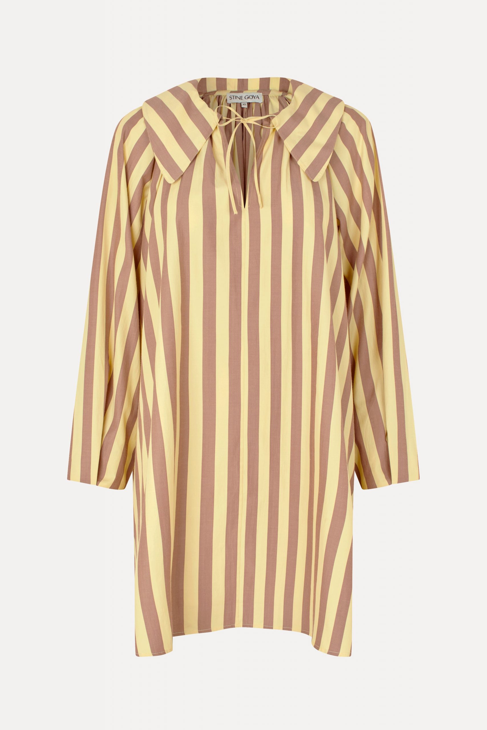 Stine Goya Collared Voluminous Dress - Equestrian Sun
