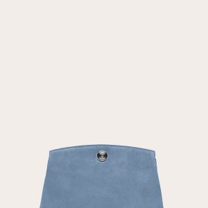 Little Liffner Pushlock Pouch Denim Suede