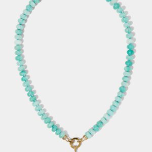 Nadri BEADS OF PARADISE HEART AND AMAZONITE PENDANT NECKLACE
