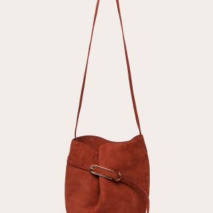 Little Liffner Belted Bucket Bag Rust