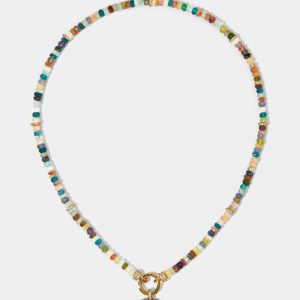 Nadri BEADS OF PARADISE SMALL PAVE CZ HEART PENDANT NECKLACE