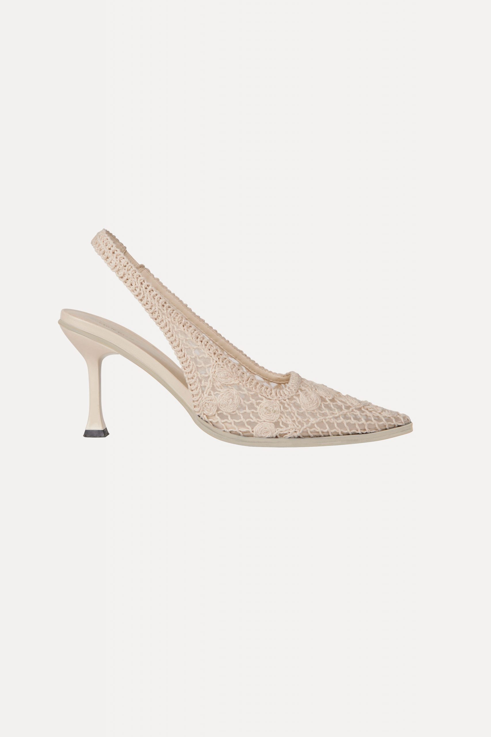 Stine Goya Crochet Mesh Sling Back - Cherries