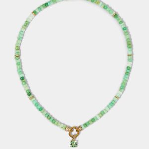 Nadri BEADS OF PARADISE GREEN CUSHION PENDANT NECKLACE