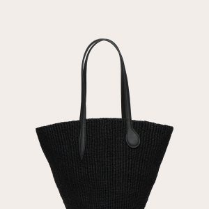Little Liffner Straw Basket Black