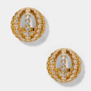 Nadri MUSE SPHERE BUTTON EARRINGS