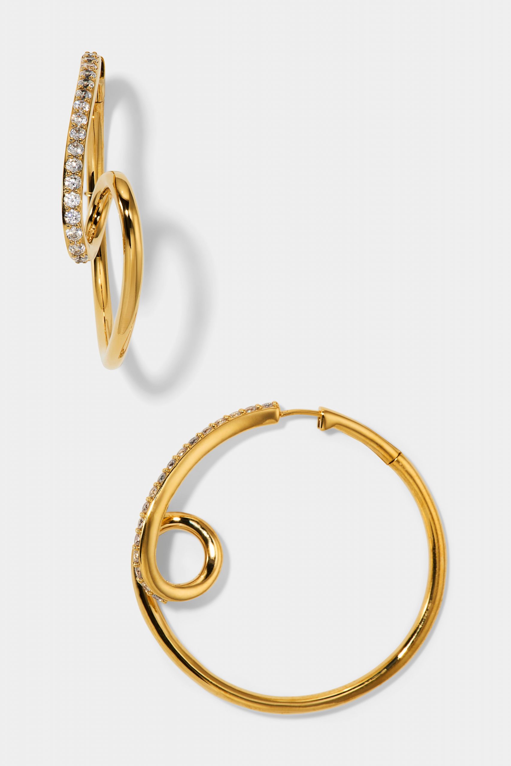 Nadri MUSE SWIRL HOOP EARRINGS