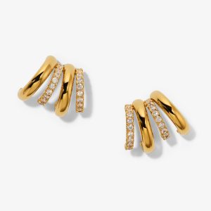 Nadri MUSE MULTI J STUD EARRINGS