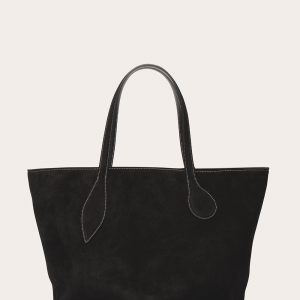 Little Liffner Sprout Tote Black Suede