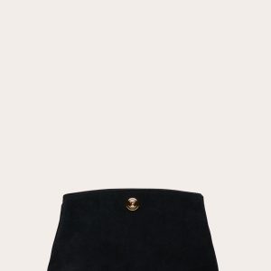 Little Liffner Pushlock Pouch Black Suede