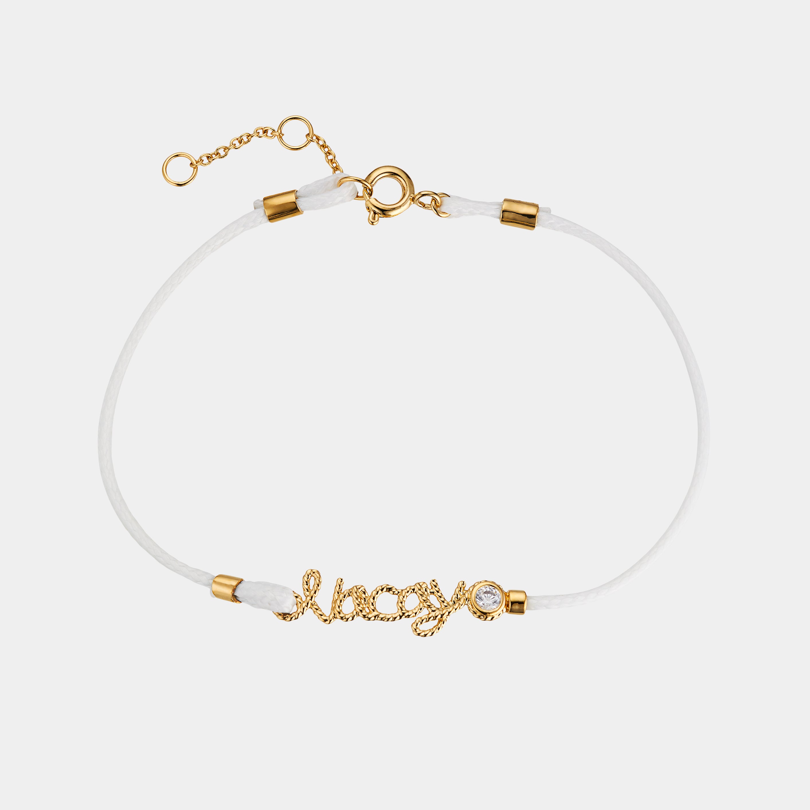 Nadri AJOA VACAY WHITE CORD BRACELET