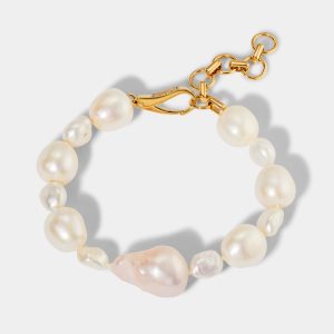 Nadri LONDON BAROQUE FRESHWATER PEARL LINE BRACELET