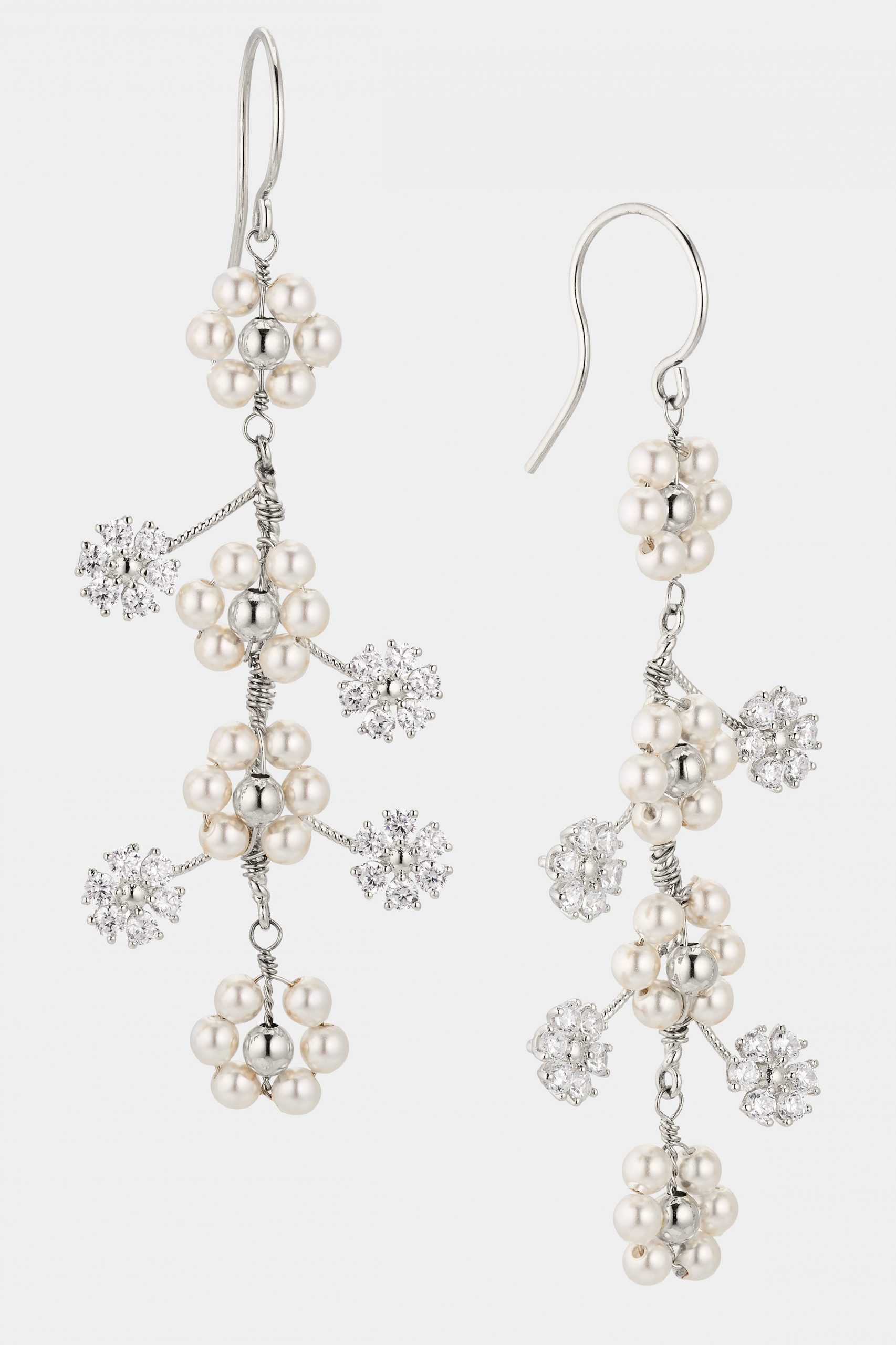 Nadri AJOA DAISY LARGE FLORAL DROP EARRINGS