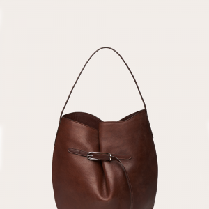 Little Liffner Belted Bucket Bag Large Dark Brown