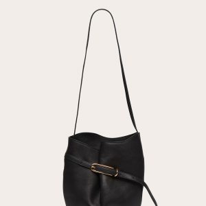 Little Liffner Belted Bucket Bag Black
