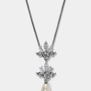 Nadri UNDER THE SEA TEARDROP PEARL Y NECKLACE