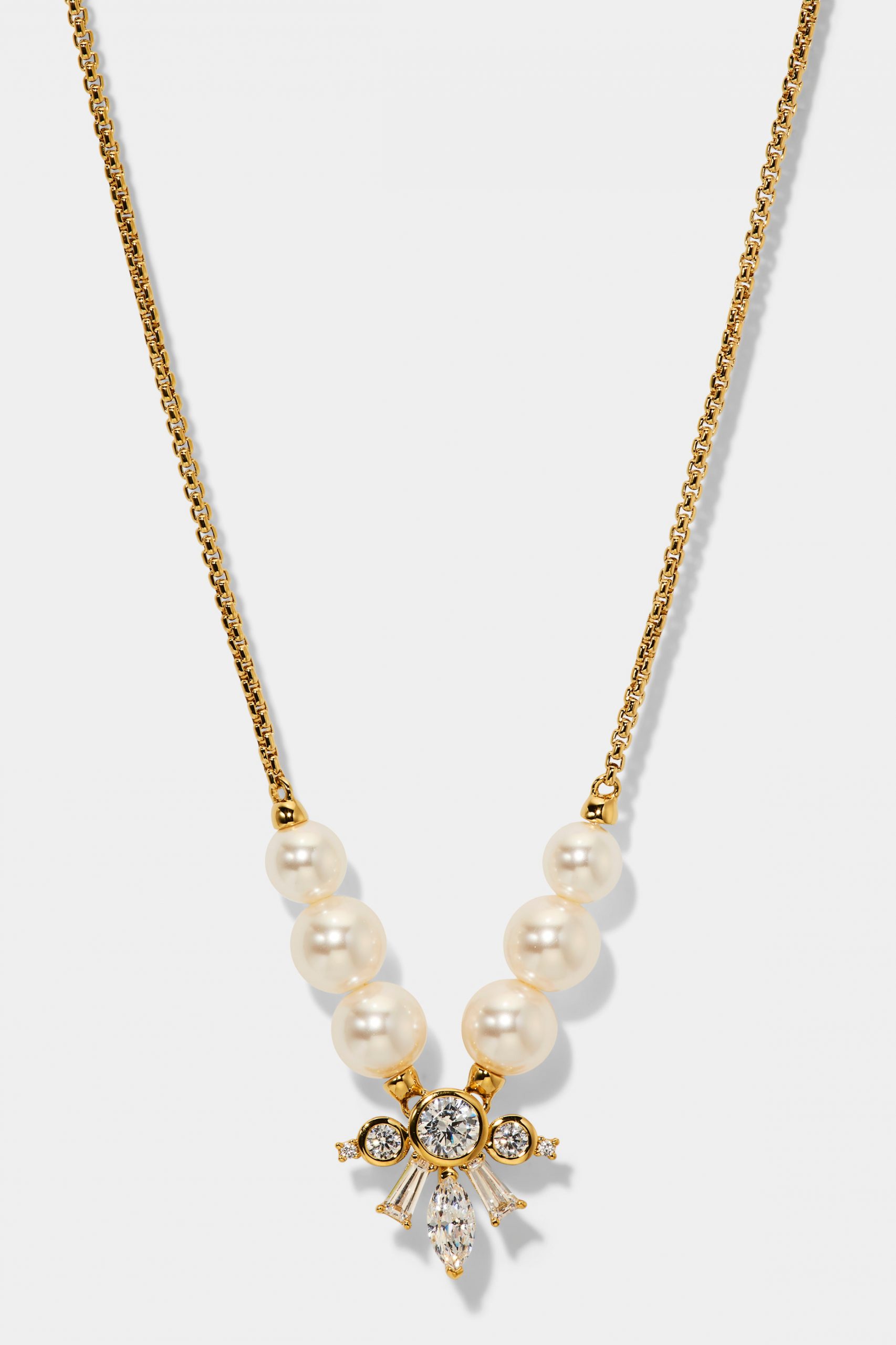 Nadri UNDER THE SEA PEARL FRONTAL NECKLACE