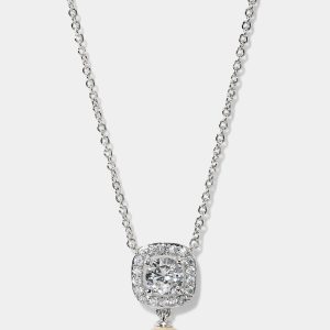 Nadri UNDER THE SEA CUSHION HALO PEARL NECKLACE