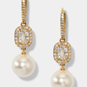 Nadri UNDER THE SEA PEARL LEVERBACK EARRINGS