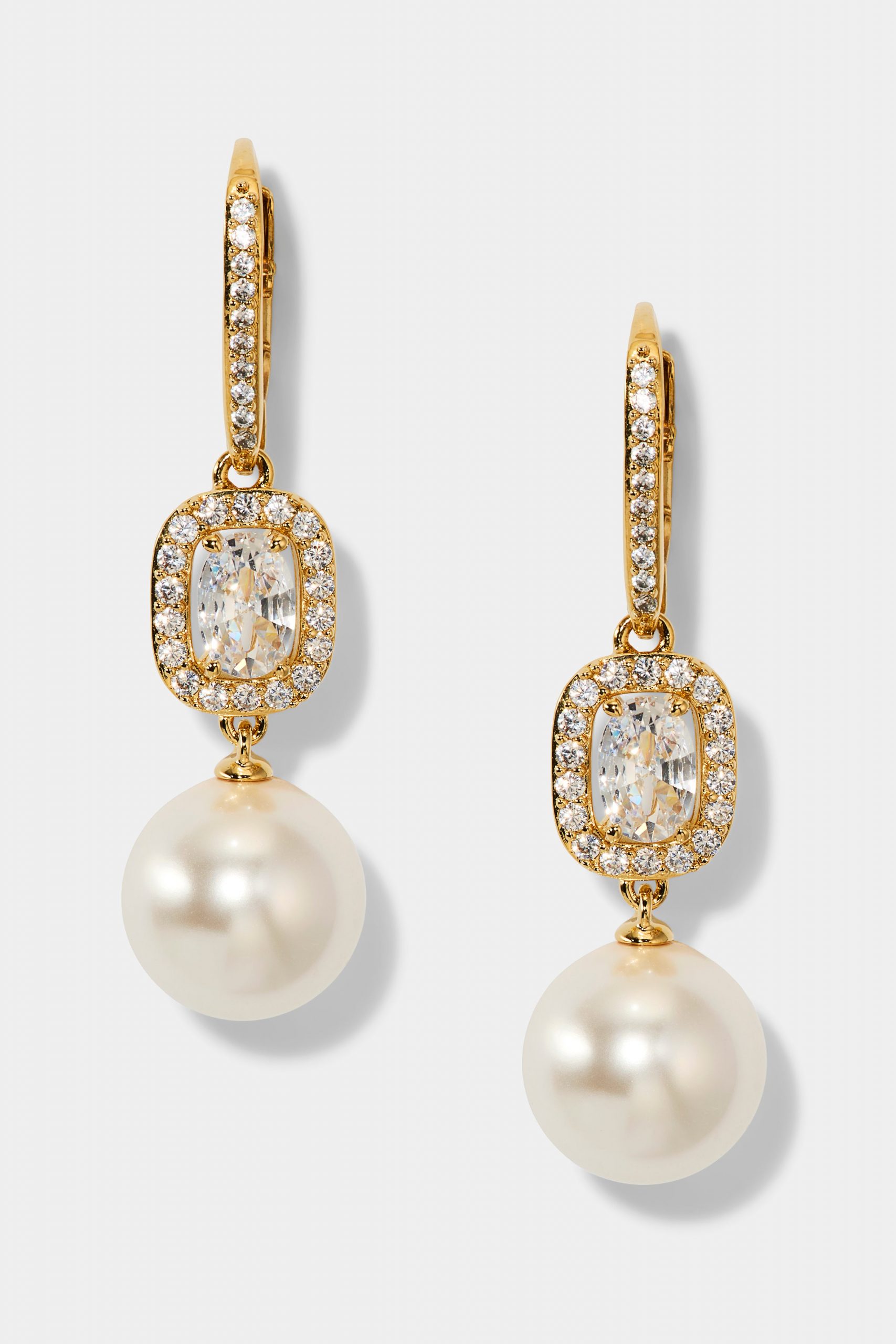 Nadri UNDER THE SEA PEARL LEVERBACK EARRINGS