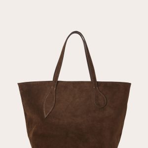 Little Liffner Sprout Tote Dark Brown Suede