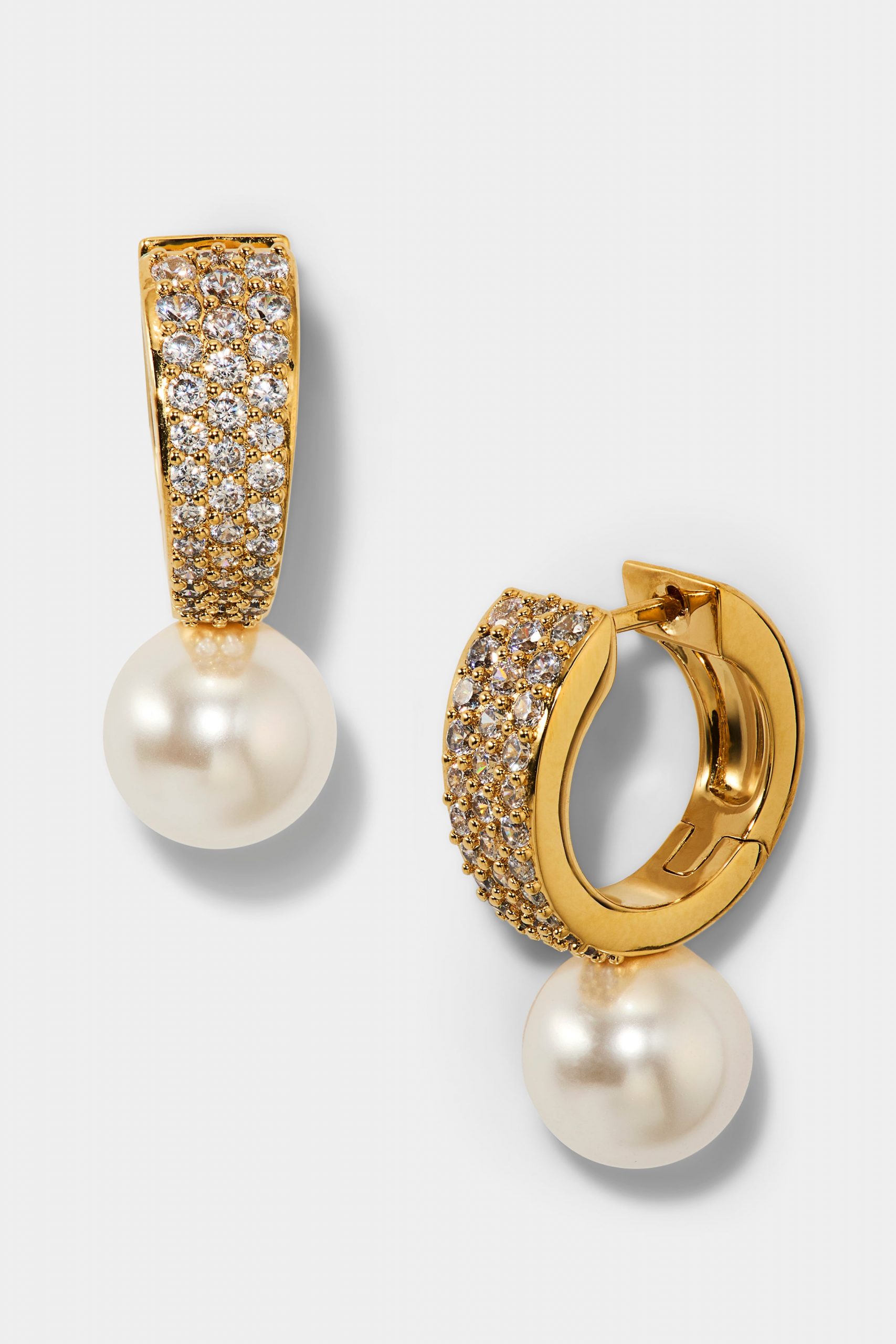 Nadri UNDER THE SEA PEARL HUGGIE EARRINGS