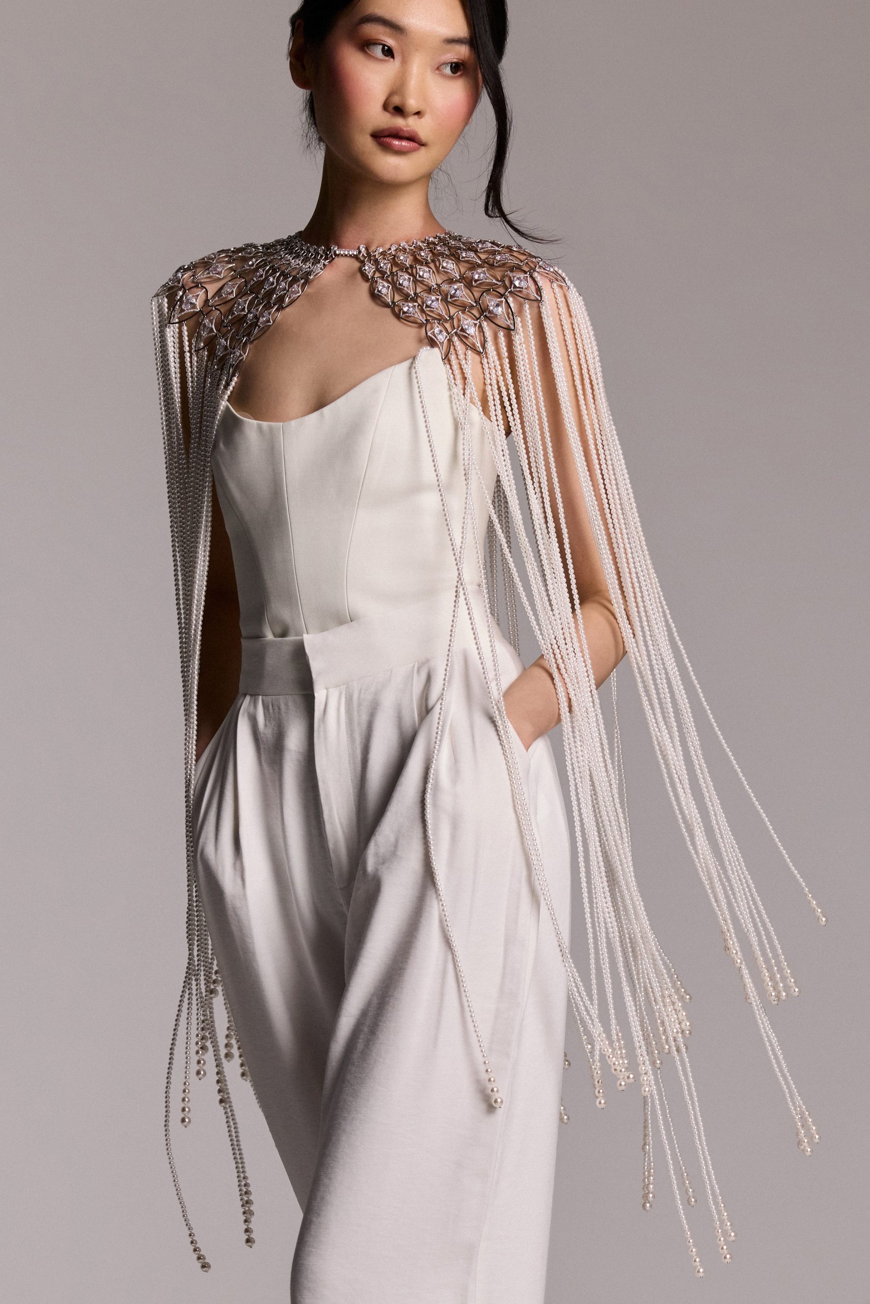 Nadri PEARL AND CZ CAPE