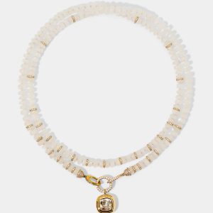 Nadri BOUJEE BEADS MOONSTONE LONG NECKLACE