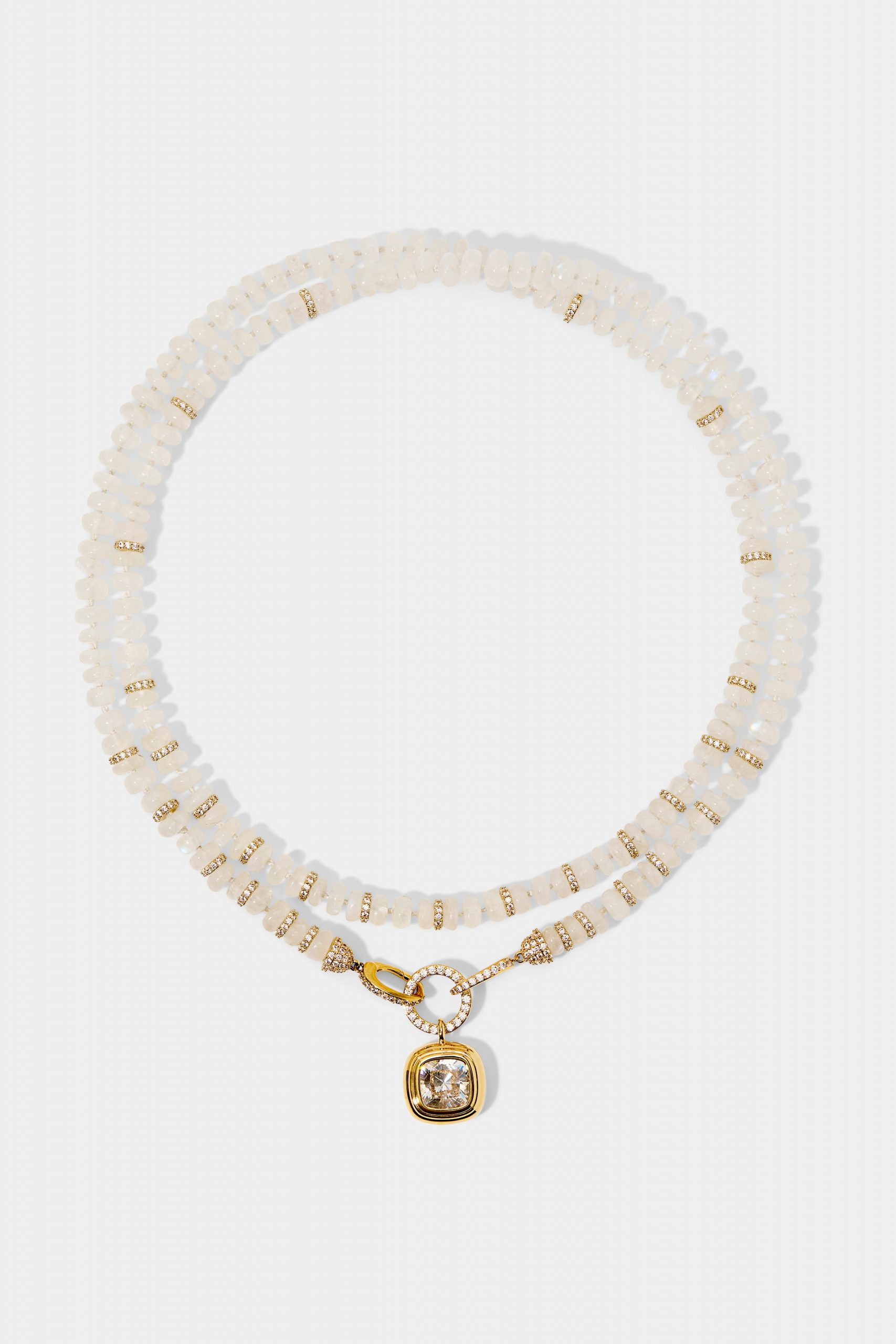 Nadri BOUJEE BEADS MOONSTONE LONG NECKLACE