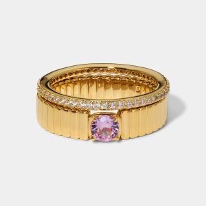 Nadri DELANCEY PINK SOLITAIRE RING SET