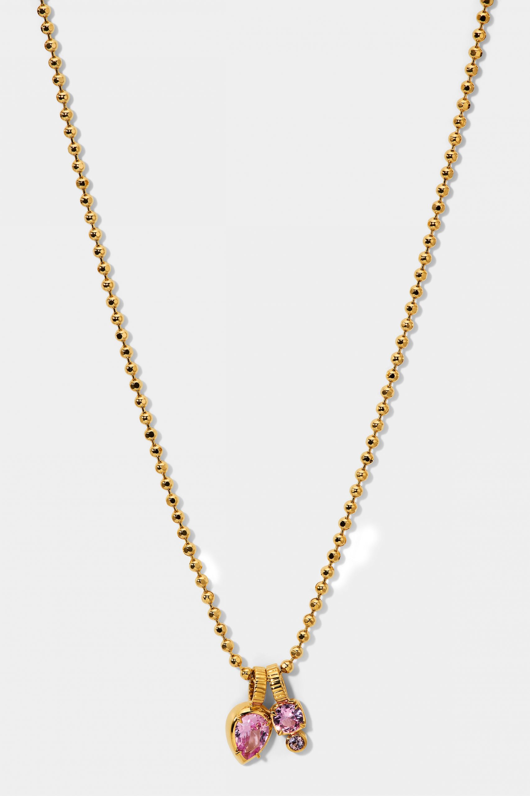 Nadri DELANCEY PINK CHARM PENDANT NECKLACE