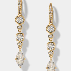 Nadri DELANCEY LINEAR LEVERBACK EARRINGS