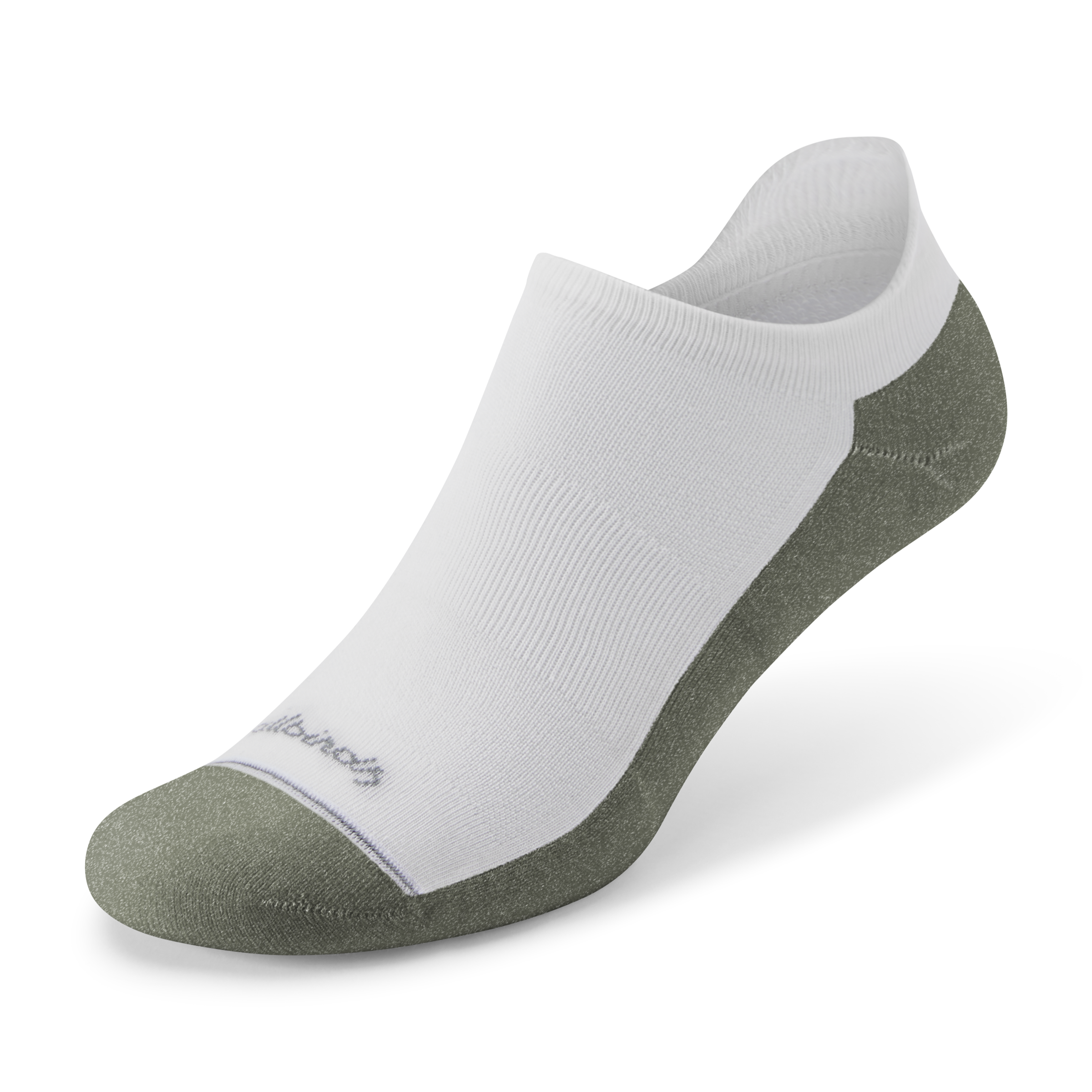 Allbirds Anytime Ankle Sock - Blizzard/Thunder Green
