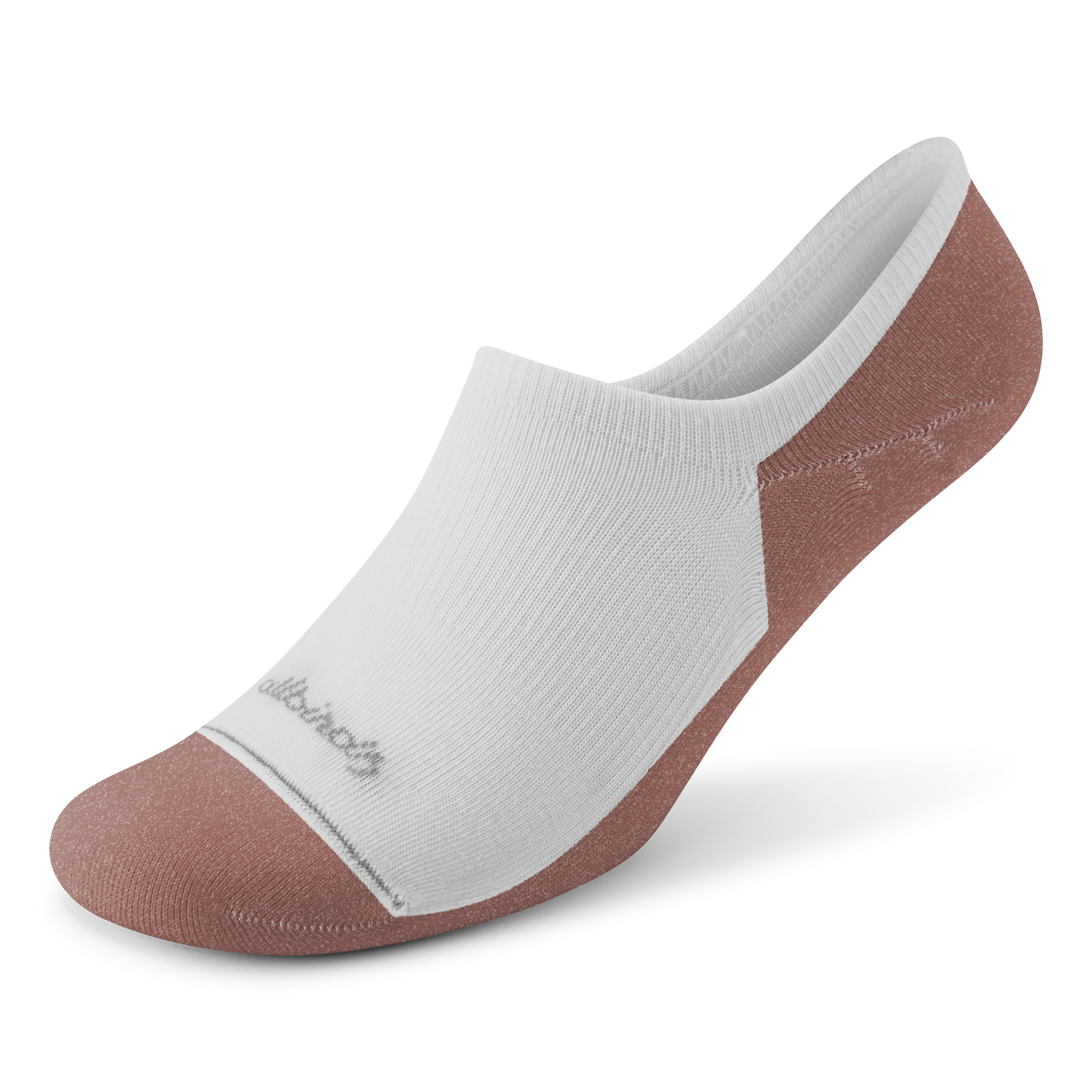 Allbirds Anytime No Show Sock - Blizzard/Sienna
