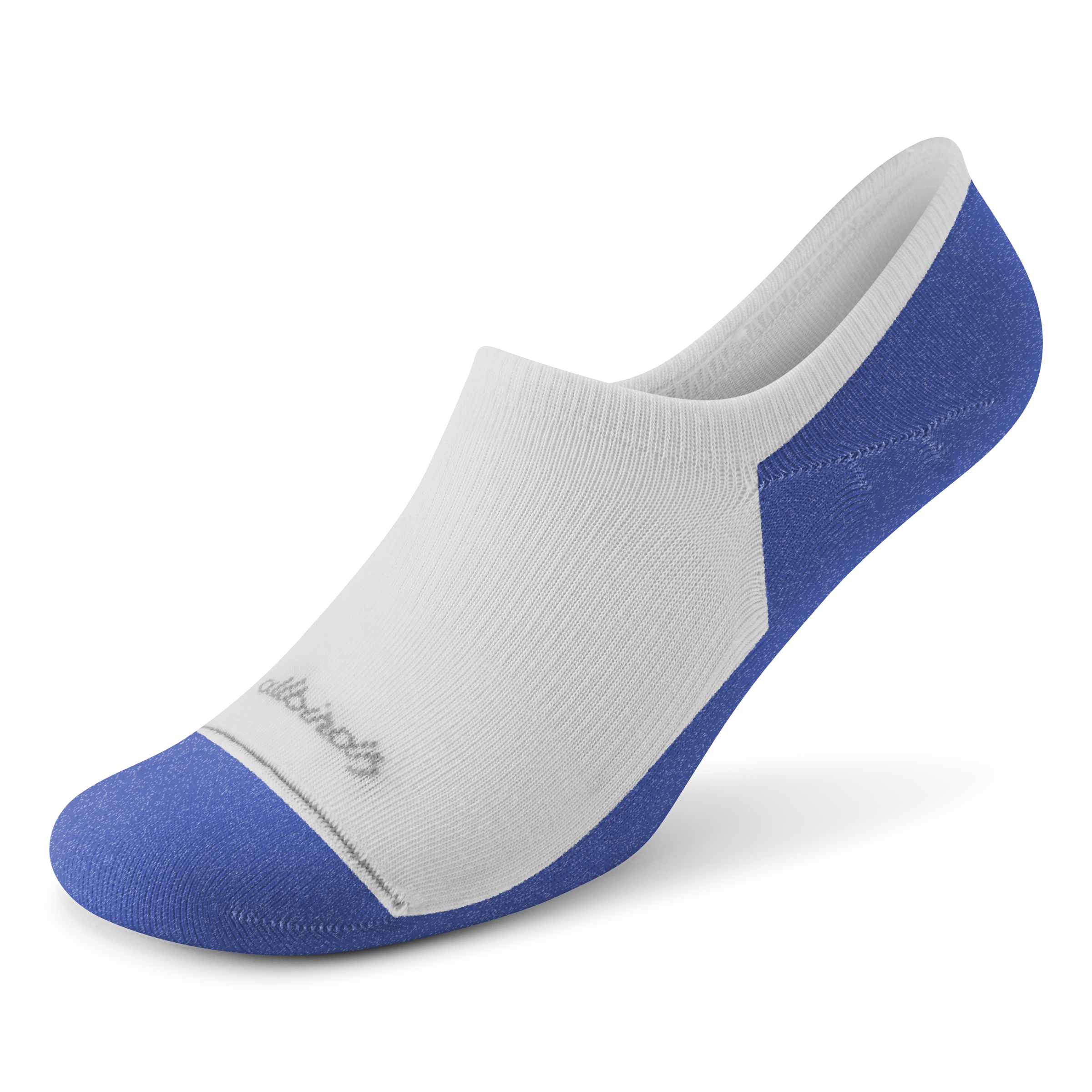 Allbirds Anytime No Show Sock - Blizzard/Royal Blue