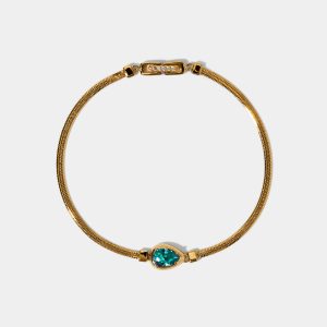 Nadri DELANCEY AQUA PEAR LINE BRACELET