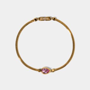 Nadri DELANCEY PINK PEAR LINE BRACELET