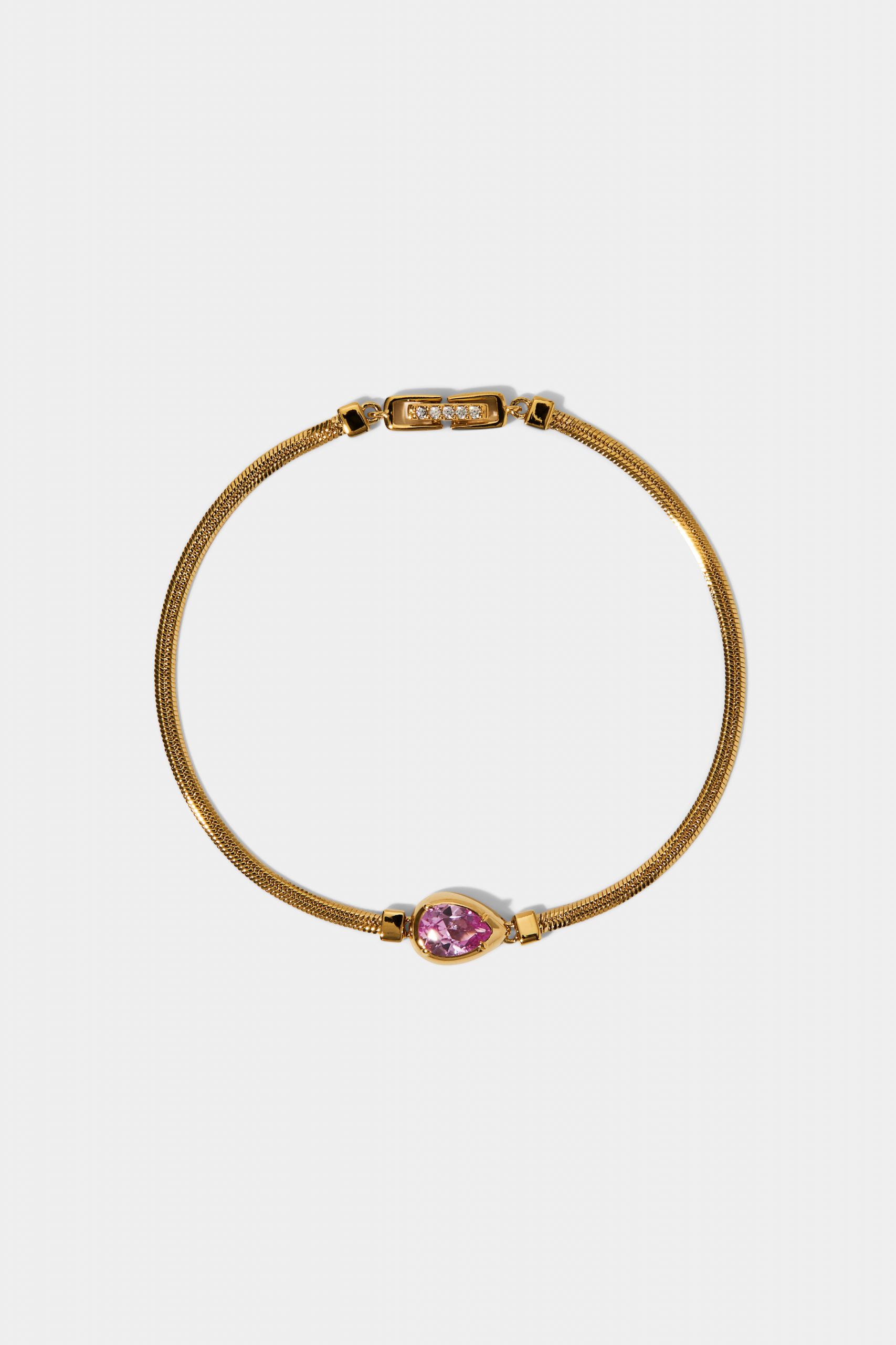 Nadri DELANCEY PINK PEAR LINE BRACELET
