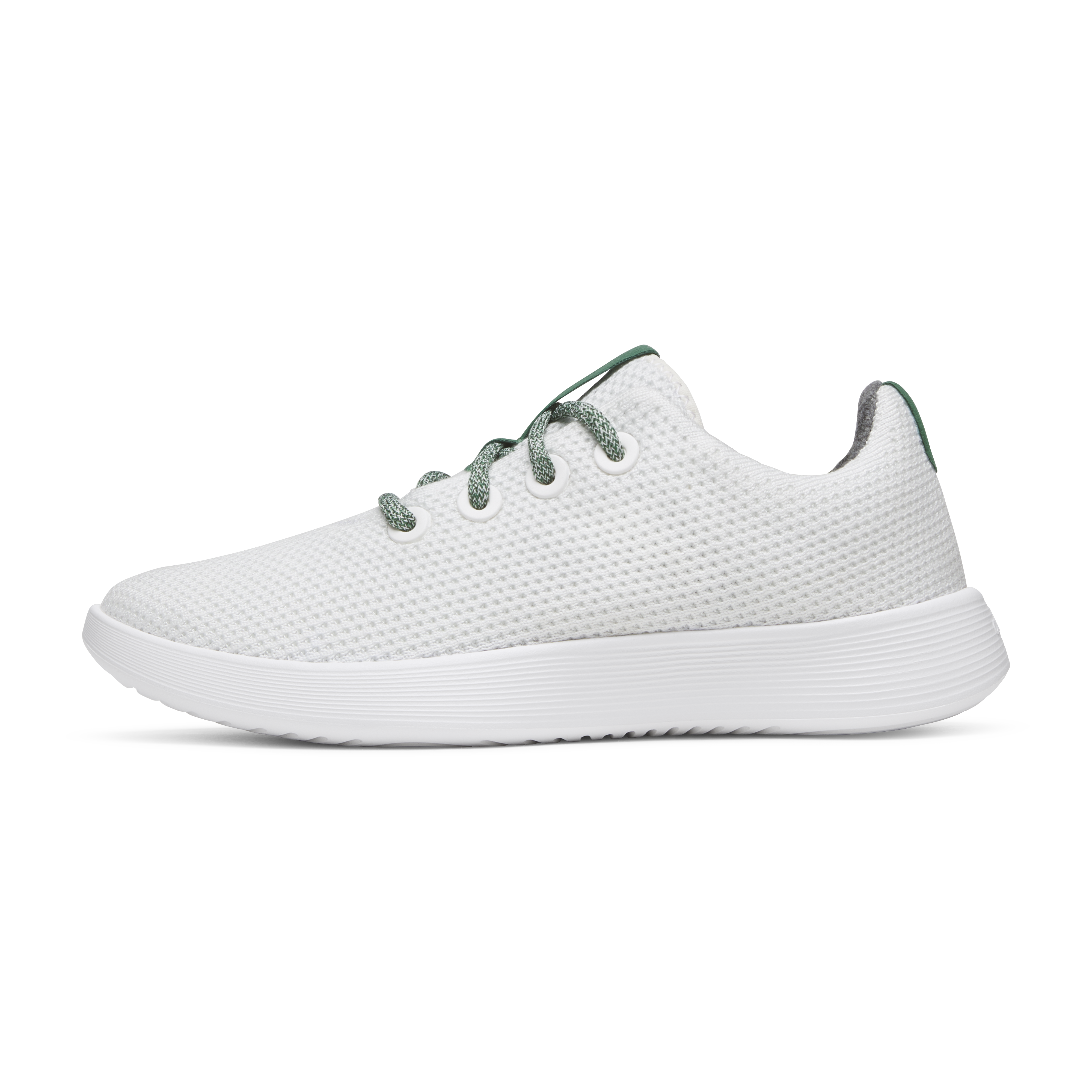 Allbirds Men's Tree Runner NZ - Blizzard/Verdant Green (Blizzard Sole)