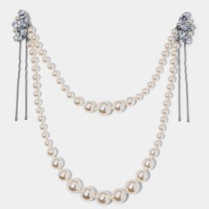 Nadri PEARL SWAG HAIR PIN