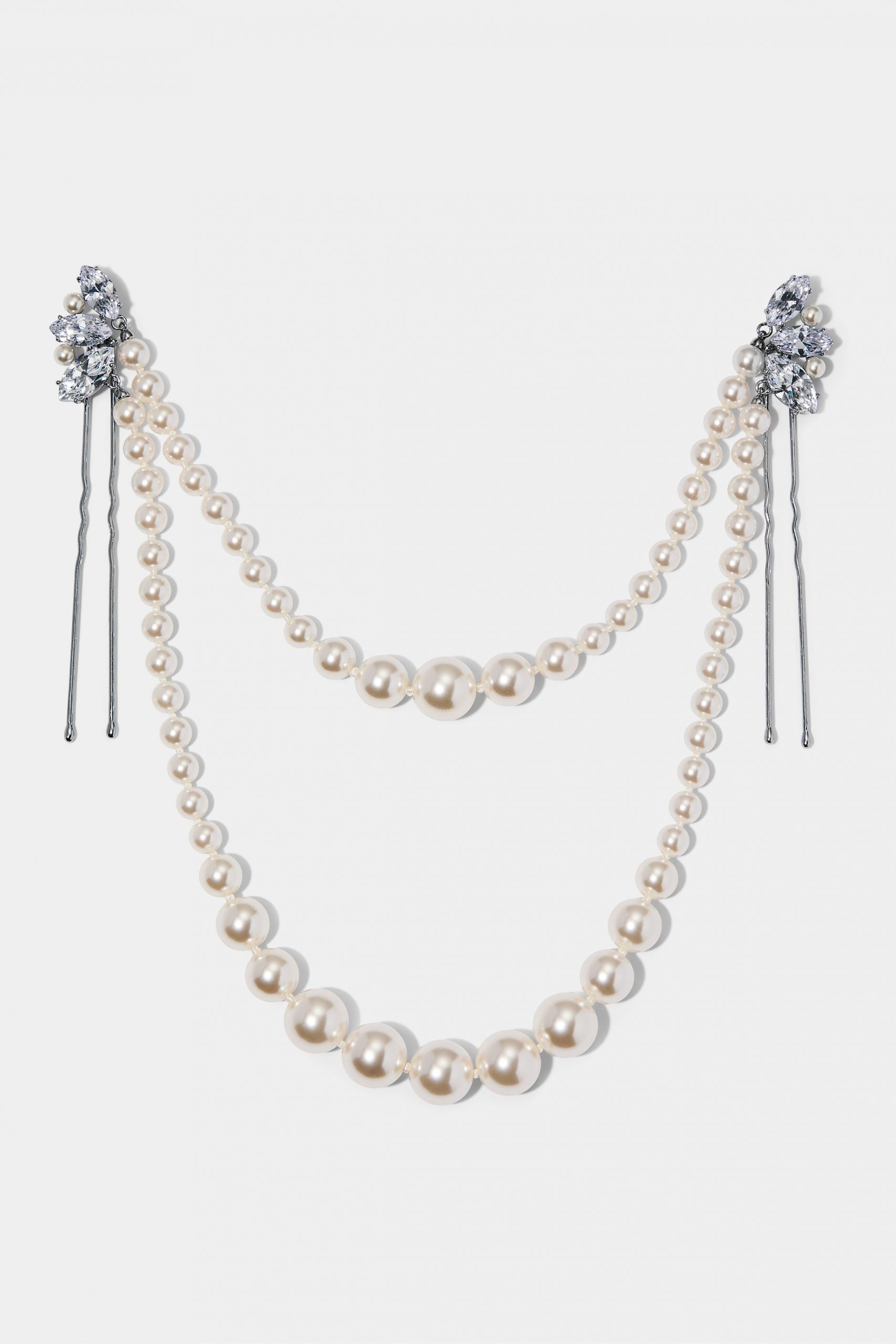 Nadri PEARL SWAG HAIR PIN