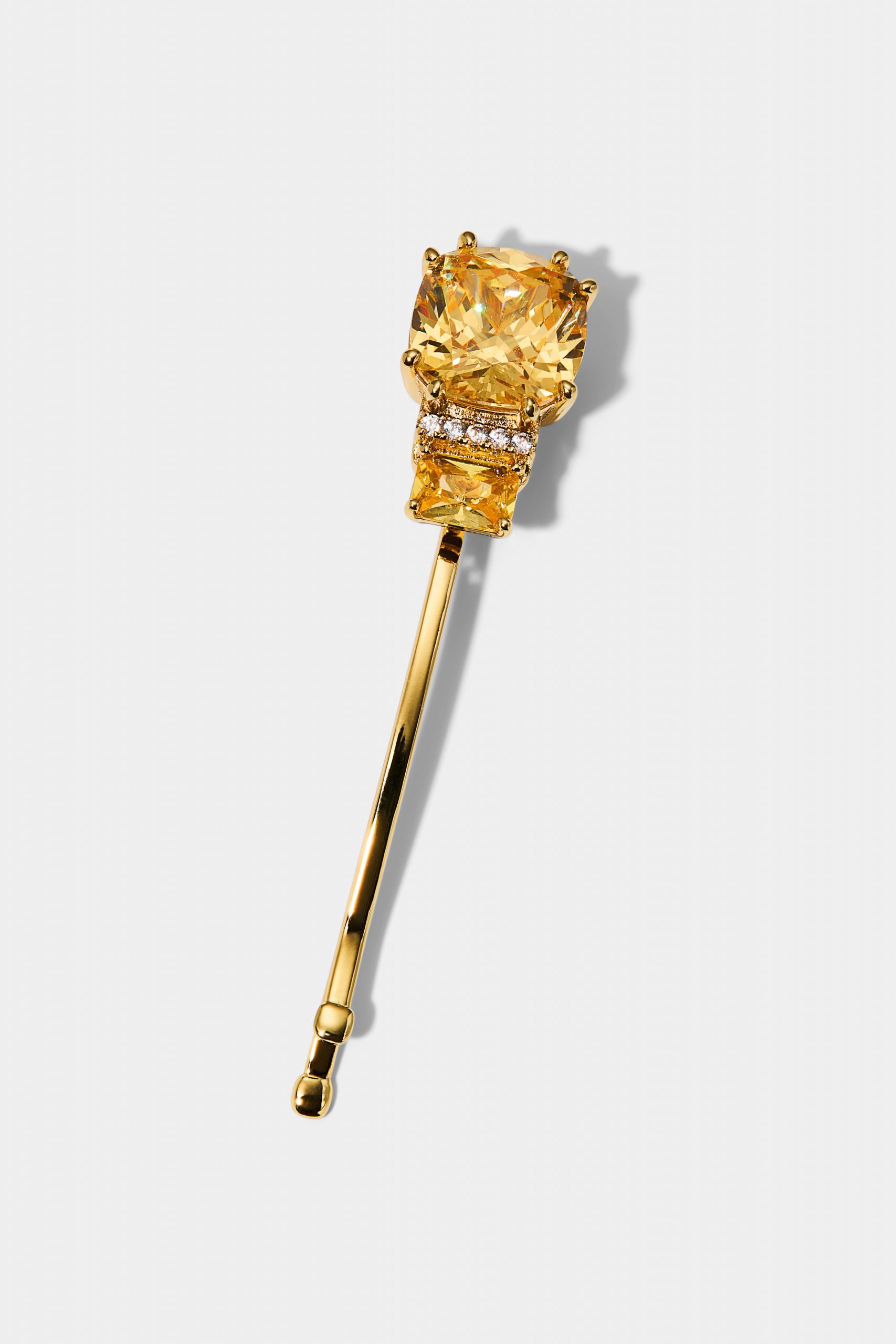 Nadri YELLOW CUSHION AND EMERALD CZ BOBBY PINS