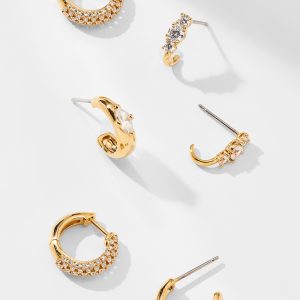 Nadri CLEO TRIPLE HOOP SET OF EARRINGS