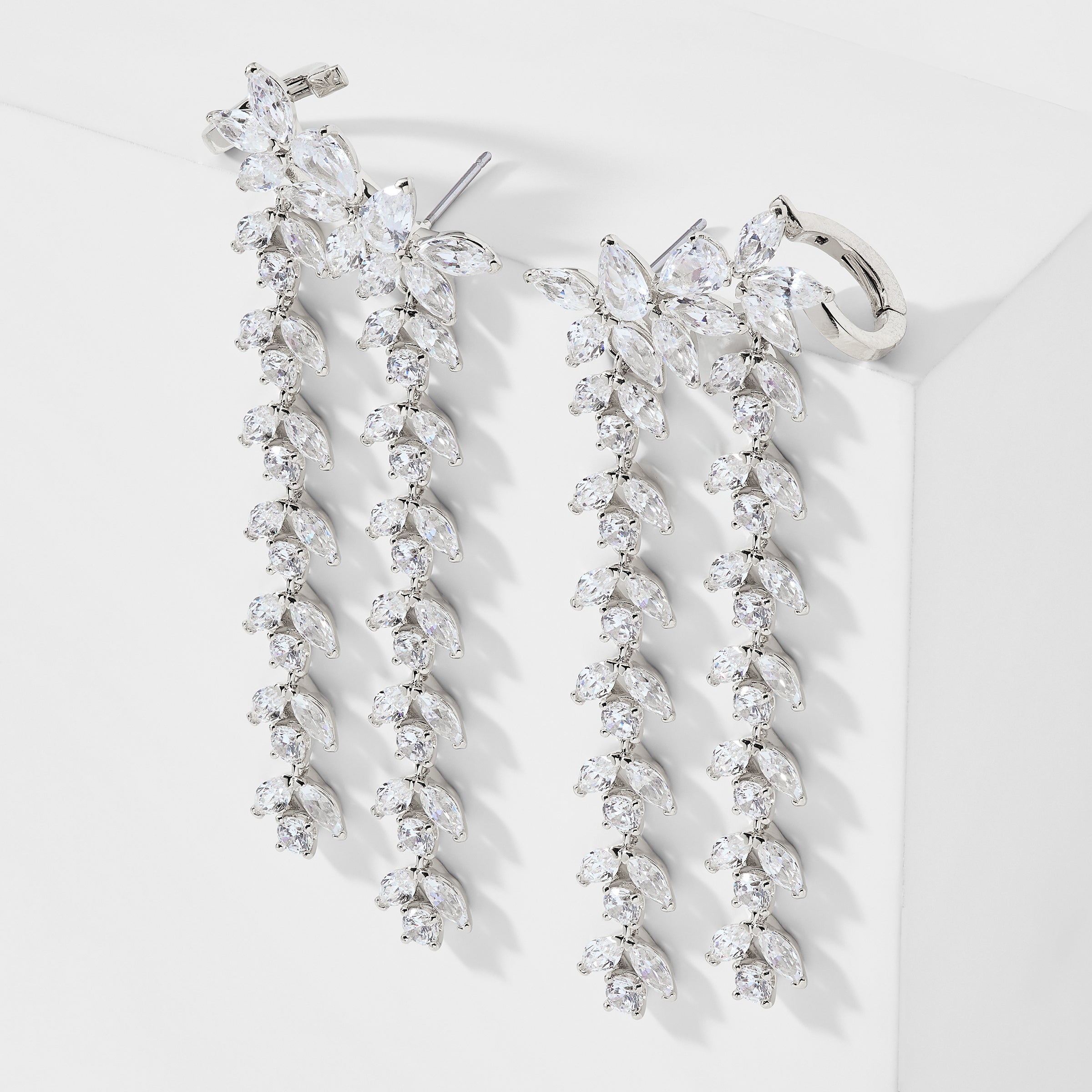 Nadri WILDFLOWER CHANDELIER CZ EARRINGS