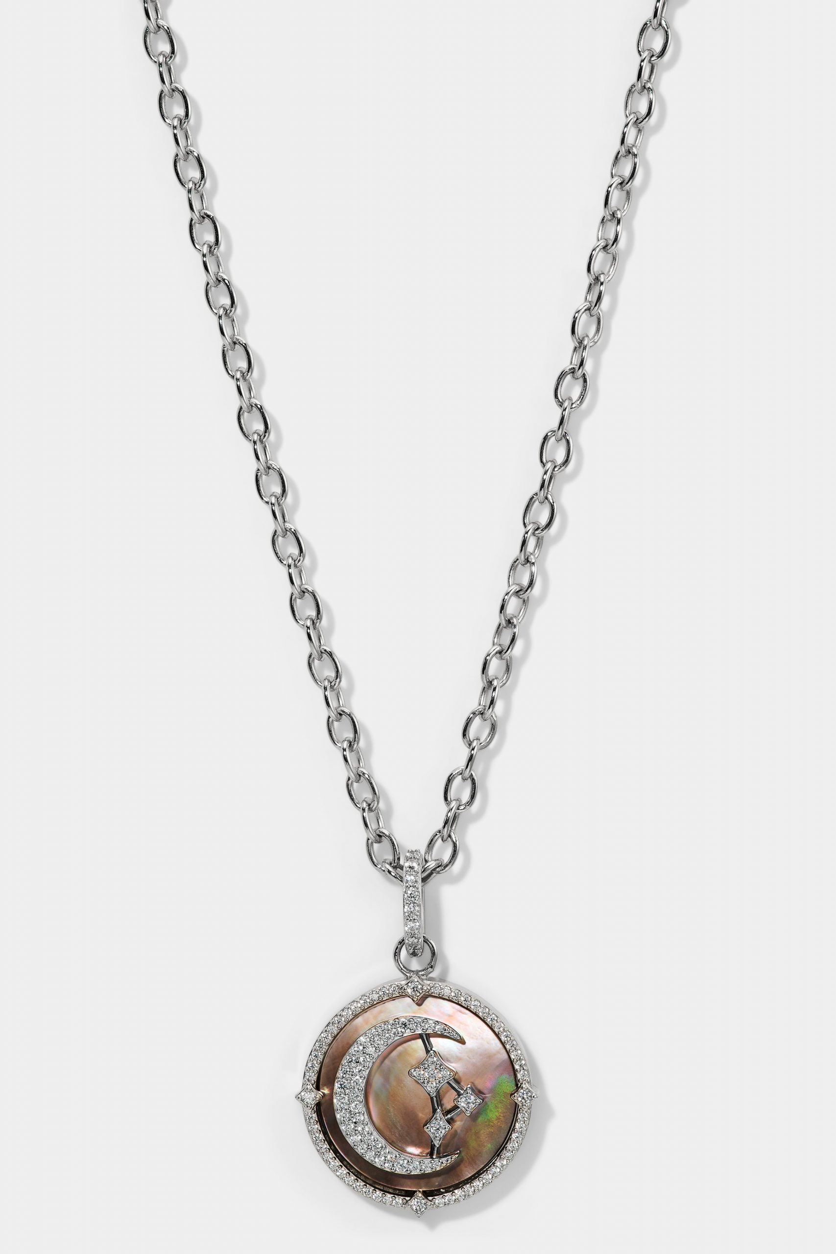 Nadri GLOBE TROTTER MOON PENDANT NECKLACE